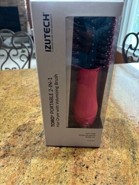 Toro Portable 2-in-1 Hair Dryer & Volumizing Brush - Hot Pink